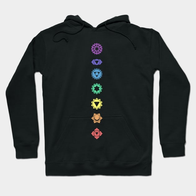 Chakra Qi Reiki Crystals Graphic Hoodie by MeatMan